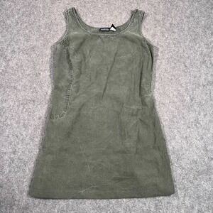 Vintage Patagonia Army Green Hemp Sleeveless Mini Sheath Dress Womens Size Small